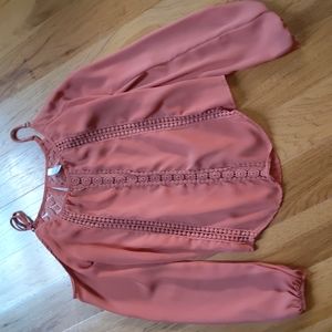 xhilaration Boho blouse-cut out shoulders